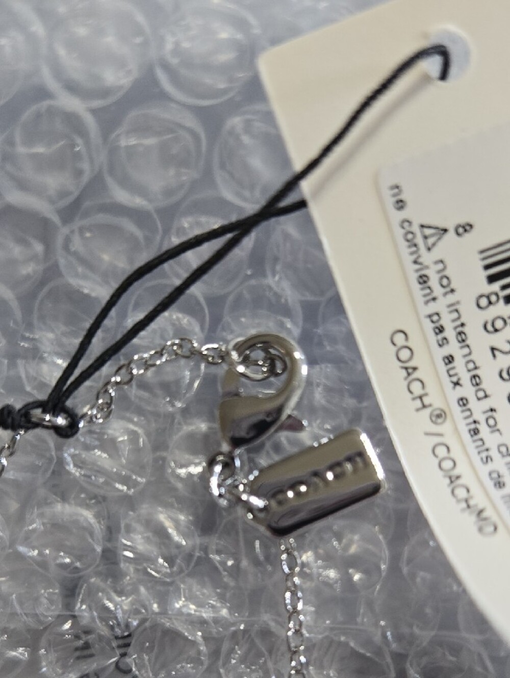 Coach Silver Heart Pendant Necklace - Picture 5 of 5